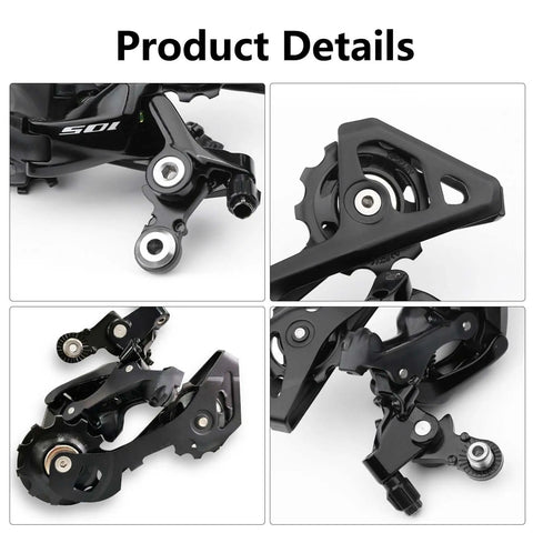 Close-up views of 11 Speed Rear Derailleur RD-R7000-SS Direct Mount For Road And Folding Bikes with detailed components
