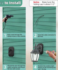 Vinyl Siding Mounting Block For Outdoor Lights With Built In Electrical Box Fits Half Inch Lap Siding And Four Inch Overlap Black Large Size 1 Pack No Fuss Easy Install Durable Siding Plate Mount on black siding with outdoor light