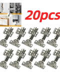 20 pack of Stainless Steel Soft Close Cabinet Hinges with Hydraulic Self Closing for kitchen, wardrobe, cupboard. Easy install.