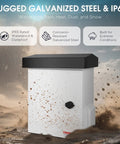 Outdoor Electrical Enclosure With Thermostat 100W Heater And 12W Fan IP65 Waterproof Galvanized Steel Cabinet