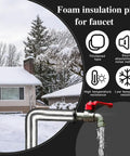 Outdoor faucet with Waterproof Pipe Insulation Wrap For Outdoor Use, Rugged Heavy Duty High Resilience Foam Tube Covers With Aluminum Foil Shield