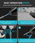 Image showing steps to use Beast 21V Brushless Cordless Rivet Gun Kit With Two 2.0Ah Batteries And Charger for auto repair and DIY projects.