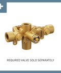 Brass valve compatible with Voss Chrome 1-Handle Moentrol Pressure Balancing Valve Trim Kit With Volume Control
