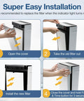 Step-by-step guide for installing Two Pack Replacement Filter Set For APH260 Air Purifier 3 In 1 System Pre Filter True HEPA Filter And Activated Carbon Filter, Compatible With APH260 And APH320, Easy Install For Cleaner Air in APH260.