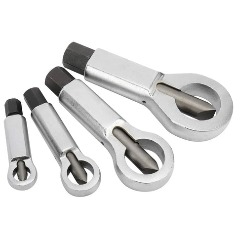 Heavy Duty Nut Splitter Set For Bustin Loose Corroded Damaged Nuts Without Messing Up Bolt Threads 4 Sizes Steel Tools