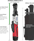 Power Up Your Garage with This Badass G12 Series 3-Tool Cordless Combo Kit Featuring a Brushless 3/8 Inch Ratchet Wrench, showcasing ergonomic design.