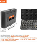 33-Piece Bolt Extractor And Nut Remover Set For Removing Damaged Rusted Bolts And Screws, Fits 6mm To 10mm And Thirteen Thirty-Seconds Of An Inch To Three Quarters Of An Inch, Pro-Grade CR-MO Steel Construction With Durable Storage Case