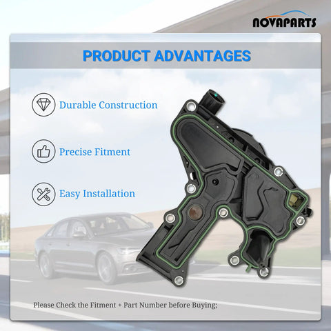 PCV Valve Oil Separator Crankcase Vent Valve Kit With Gasket And O Ring Seal For Audi 2012 2018 A4 A5 A6 Q5 Q3 Allroad Quattro