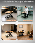 Heavy Duty Electric Lift Table With 320 Lbs Load Capacity used in workshop, pet grooming, custom workbench, and office desk setups.