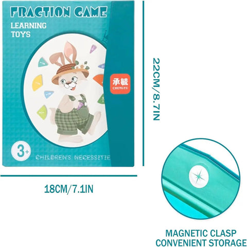 Hands On Magnetic Fraction Kit For Kids With 102 Piece Tiles And Discs Demonstration Book Classroom Ready Math Manipulatives