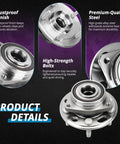 Product details of Front Wheel Hub Assembly Replacement For 2010 Through 2017 Chevy Equinox And GMC Terrain 2014 Through 2017 Chevy Impala 2013 2015 Malibu 5 Lug Encoder ABS 3 Bolt Triangular Flange Two Piece Set 513288