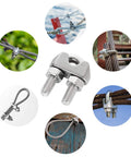 40 Pcs M6 Stainless Steel Wire Rope Cable Clip Clamps For One Quarter Inch Cables, Rustproof 304 Stainless Steel in various uses