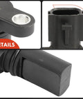 Engine Camshaft Position Sensor Replacement For Nissan Armada Pathfinder Sentra Titan 3 Pin CPS Plug And Play Direct Fit Connector Fits 2000 To 2013 Nissan Models Premium Quality Auto Sensor close-up of black plastic 3-pin connector