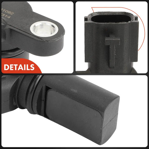 Engine Camshaft Position Sensor Replacement For Nissan Armada Pathfinder Sentra Titan 3 Pin CPS Plug And Play Direct Fit Connector Fits 2000 To 2013 Nissan Models Premium Quality Auto Sensor close-up of black plastic 3-pin connector