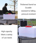 Heavy Duty Food Grade Water Storage Tank And Portable Emergency Water Container Built Tough for Prepping on a truck bed.