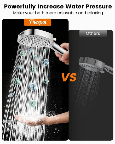 High Pressure Handheld Shower Head With Filter, 7 Modes, Anti Clog Nozzles, Built In Power Wash For Tub Cleaning comparison.