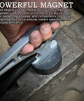 Heavy Duty Magnetic Pickup Tool With 40 Lbs Pull Telescoping Magnet Stick lifting an iron plate