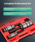 3-Piece Pipe Expander Tool Set 1/8 To 3-1/2 Inch Capacity Tail Pipe Expander And Muffler Spreader in red case