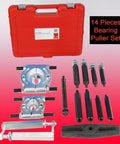 Beefy Bearing Puller Set 14-Piece With 5 Ton Capacity And 2-Inch And 3-Inch Jaws, Wheel Hub Axle Separator Kit in red case