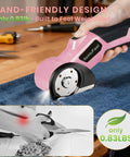 SamtuFast Cordless Electric Scissors, Lightweight Rotary Box Cutter with ergonomic grip cutting denim, only 0.83lbs.