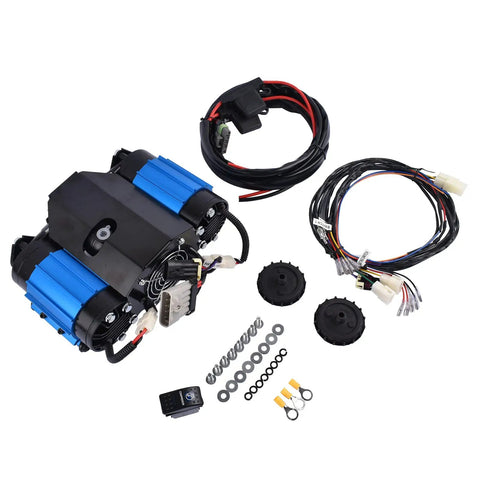 12V On Board Twin Heavy Duty High Performance Compressor Replacement For CKMTA12 with cables and deflator gauge