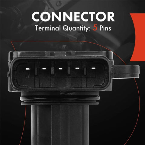 Mass Air Flow Sensor 5 Pins Replacement For Toyota Lexus Scion Vehicles Plug And Play MAF Sensor Compatible With 4Runner Tacoma Tundra Avalon Camry Highlander Celica MR2 Matrix Corolla, 5-pin connector close-up