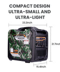 Compact Powerful 5500W Inverter Generator Portable Gas Powered With Electric Start And Wheel Kit EPA Compliant RV Ready