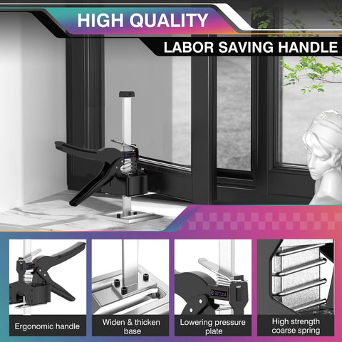 Botuda arm jack handle lifting tool, 12 in, 2-pack, for cabinets/doors/windows, clamped to window frame
