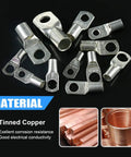 105 Piece Heavy Duty Wire Lugs Kit With Tinned Copper Eyelets And Ring Terminals Tubular And SC Styles For Battery Cables Spy Hole