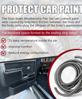 Weather Stripping And Door Seal Kit For Ford Bronco And F Series Trucks F100 F150 F250 F350 1980 1997 Front Left Driver Side And Front Right Passenger Side 1 Pair Keeps Out Wind And Reduces Drafts, showcasing coiled seal and car door interior.