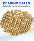 300 Pcs 4mm Brass Bearing Balls, Precision G100 Solid Brass Spheres for Machinery, Automotive, and DIY Projects, Durable, Corrosion Resistant for Water, Oil, Gas Environments. 4mm brass bearing balls shown for mechanical use