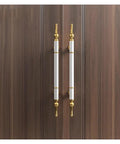 Contemporary Barn Door Handle Set With Push Pull Design For Glass And Wood Doors Rust Resistant Stainless Steel Slick Modern Look