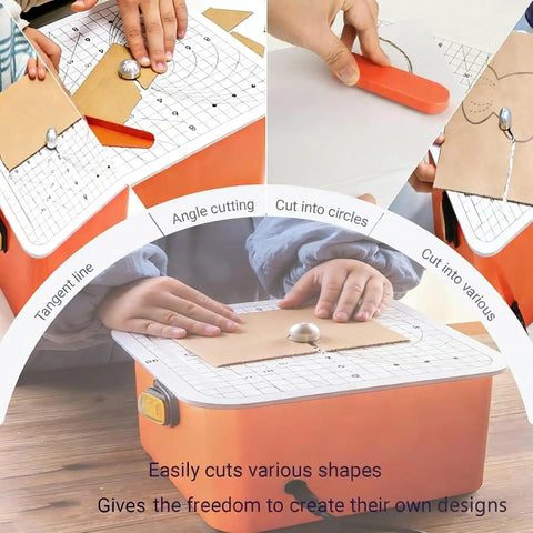 Hands using Electric Cardboard Cutter With Precision Cutting Tool For DIY Crafts 3D Models And School Projects Cuts Up To 4mm