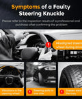 Driver experiencing symptoms of faulty Honda Accord Front Right Steering Knuckle And Wheel Bearing Hub Assembly with steering issues.