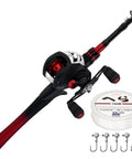 5 Foot Baitcasting Rod And Reel Combo With Durable Fiberglass Telescopic Rod Right Hand Reel All In One Fishing Kit with line
