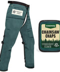 Apron Style Chainsaw Chaps for Men and Women with Pocket and Adjustable Waist Forest Green 37 Inch Pro Grade Chainsaw Safety Gear