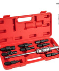 Tough-As-Nails 9-Piece Heavy-Duty Slide Hammer Puller Set with Versatile 8-32MM Expandable Collets in red case