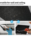 Decorative Ceiling Tile 2x2 Glue Up or Lay In 24x24 Pack of 12 Black Spanish Floral Drop Ceiling Grid PVC Lightweight