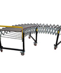 Hefty Expandable Roller Conveyor Adjustable From 47 To 118 Inches Long Heavy Duty Steel Beams And Pallet Moving System Telescoping Design