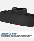 Front view of USB And Bluetooth Speaker Bar For PC With Built-In Speakerphone, Clamps To Monitors Up To 2 Inch Thick, 20 Watt Desk Speaker System