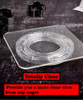 Clear 6.4 Inch Square Acrylic Cookie Turntable With Non Slip Mat For Cake And Cupcake Decorating 360 Degree Rotating Stand