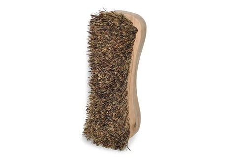 Heavy Duty Wooden Scrub Brush Set 12 Pack Stiff Palmyra Bristles with solid wood handle, designed for tough cleaning tasks.