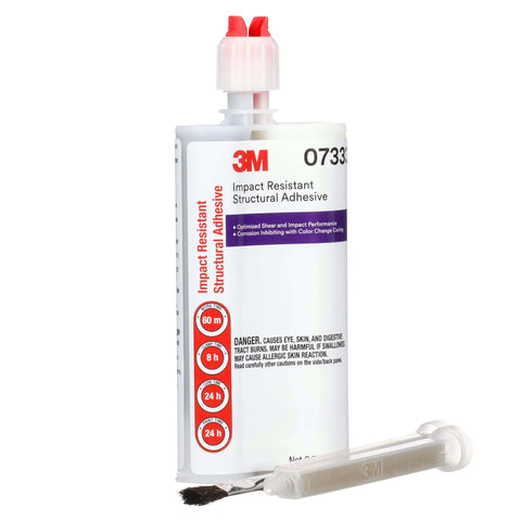Impact Resistant Structural Adhesive 07333, Two-Part Epoxy for Automotive OEM Repair, 200 mL Cartridge, Purple
