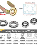 Diagram showing dimensions of Top Plate Swivel for Beefed Up Heavy Duty Caster Wheels with measurements in mm