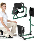 Woman using 2 In 1 Garden Kneeler And Seat Foldable Stool for Easy Gardening Ergonomic Kneeling Pad with soft adjustable cushion.