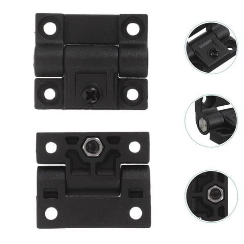 90 Degree Adjustable Plastic Cabinet Hinge Set For Kitchen, Bathroom, And Office Doors With Friction Torque Positioning, Durable High Strength Plastic, Easy Install, 1 Pair