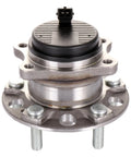 Front view of Beefed-Up Rear Wheel Bearing And Hub Assembly With ABS For Hyundai Sonata 2015-2019, Tucson 2016-2021, 5-lug