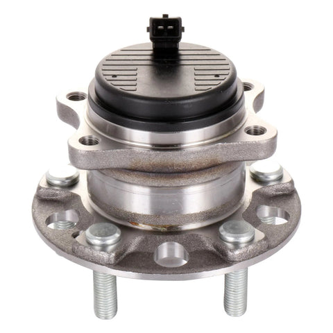 Front view of Beefed-Up Rear Wheel Bearing And Hub Assembly With ABS For Hyundai Sonata 2015-2019, Tucson 2016-2021, 5-lug