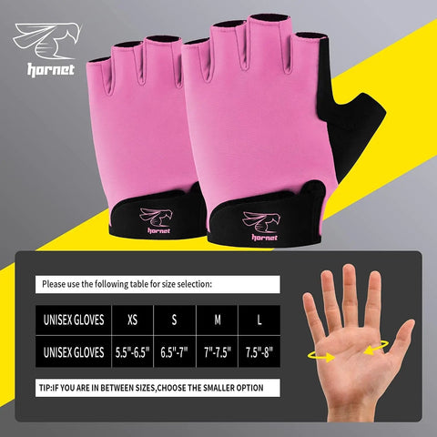 Light Pink Rowing Gloves For Women With Super Grip Silicone Palm For Unmatched Anti Slip Control On Indoor Rowing Machines And Water Sports Like Kayak Stand Up Paddleboard Sculling Dragon Boat Outrigger And More shown in multiple sizes