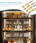 Sturdy Metal Spindles and Glass Railing Post Bolts Set for Cabinets and Furniture Projects Easy Install displayed with glassware
